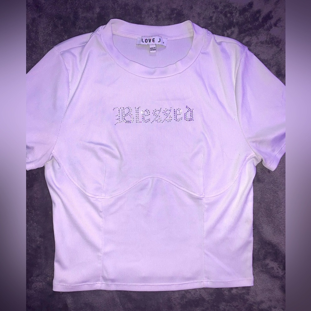 White Blessed Tee